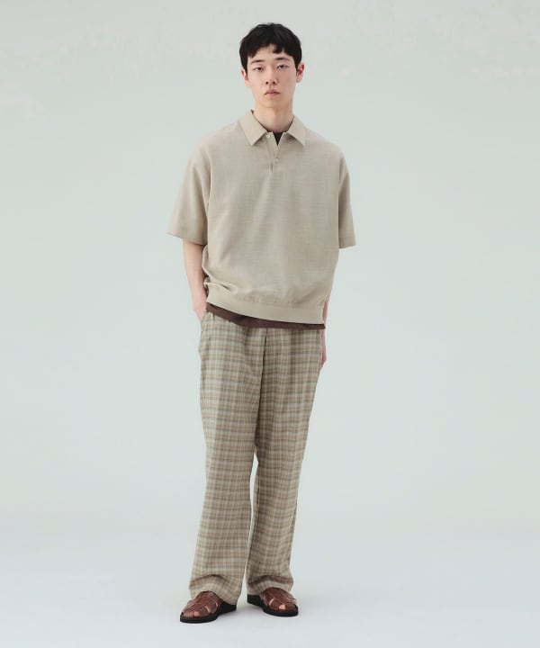 BEAMS HEART / 亞麻 速乾 POLO 衫