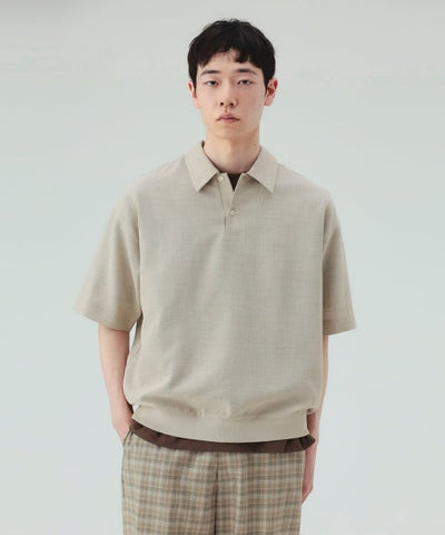 BEAMS HEART / 亞麻 速乾 POLO 衫