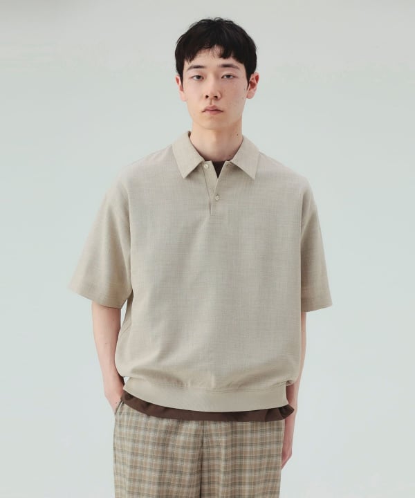BEAMS HEART / 亞麻 速乾 POLO 衫