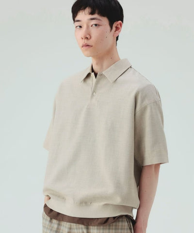 BEAMS HEART / 亞麻 速乾 POLO 衫