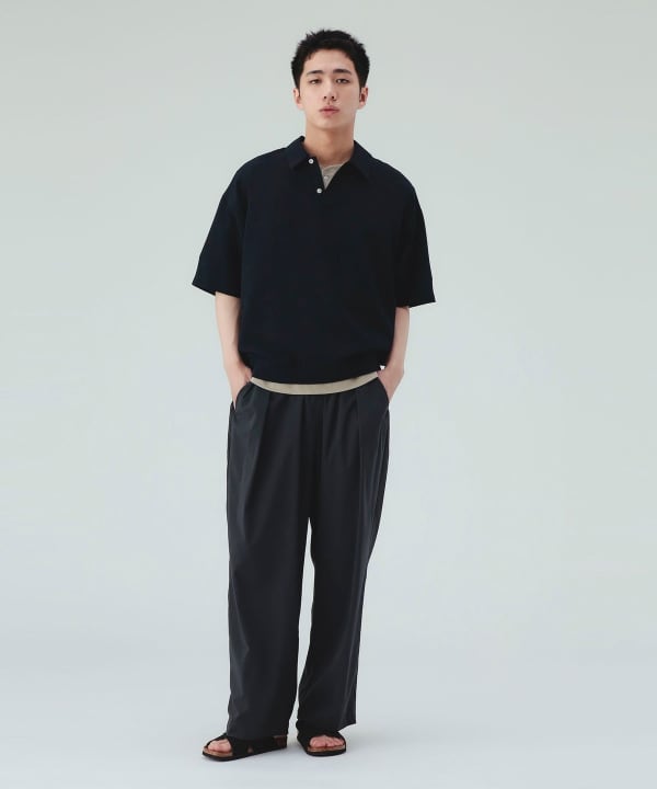 BEAMS HEART / 亞麻 速乾 POLO 衫