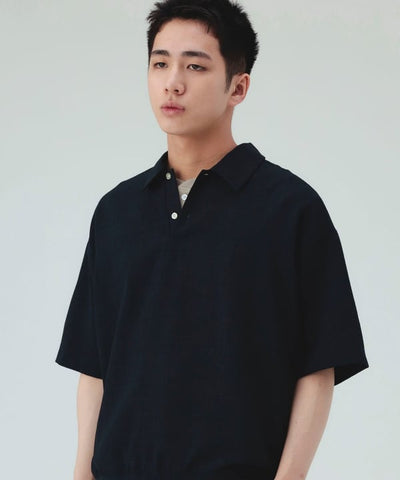 BEAMS HEART / 亞麻 速乾 POLO 衫