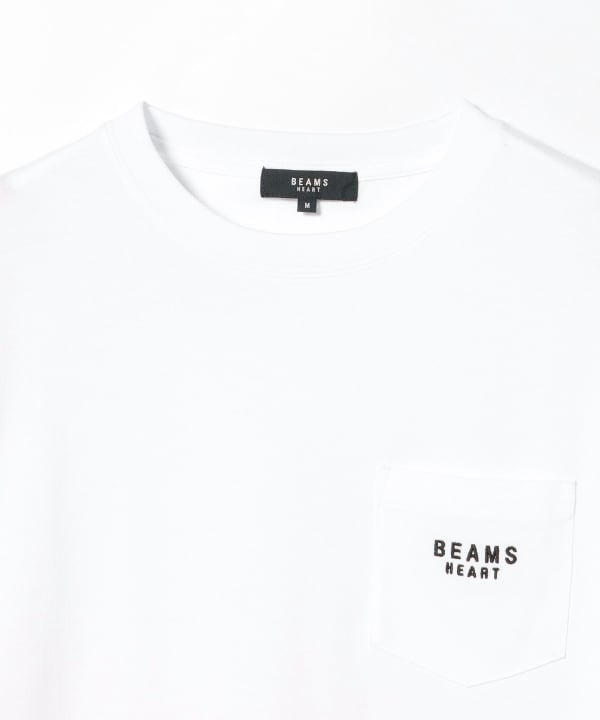 BEAMS HEART / 刺繡口袋短袖T 恤