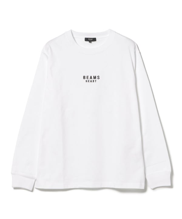 BEAMS HEART / 刺繡標識厚磅長袖T恤