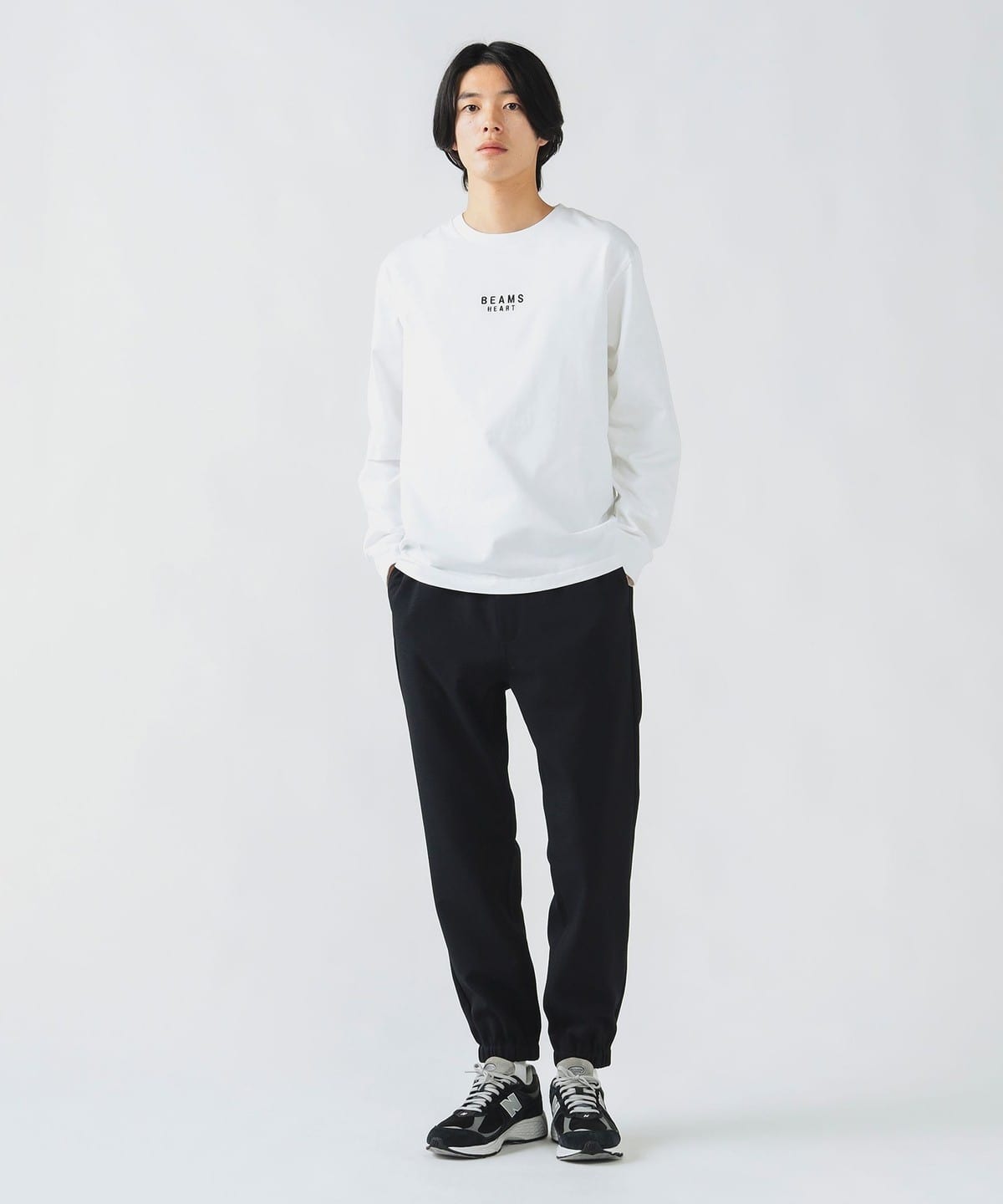 BEAMS HEART / 有機棉品牌刺繡長袖T恤