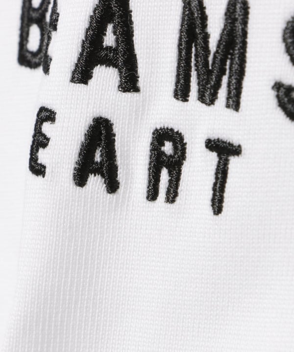 BEAMS HEART / 刺繡標識厚磅長袖T恤