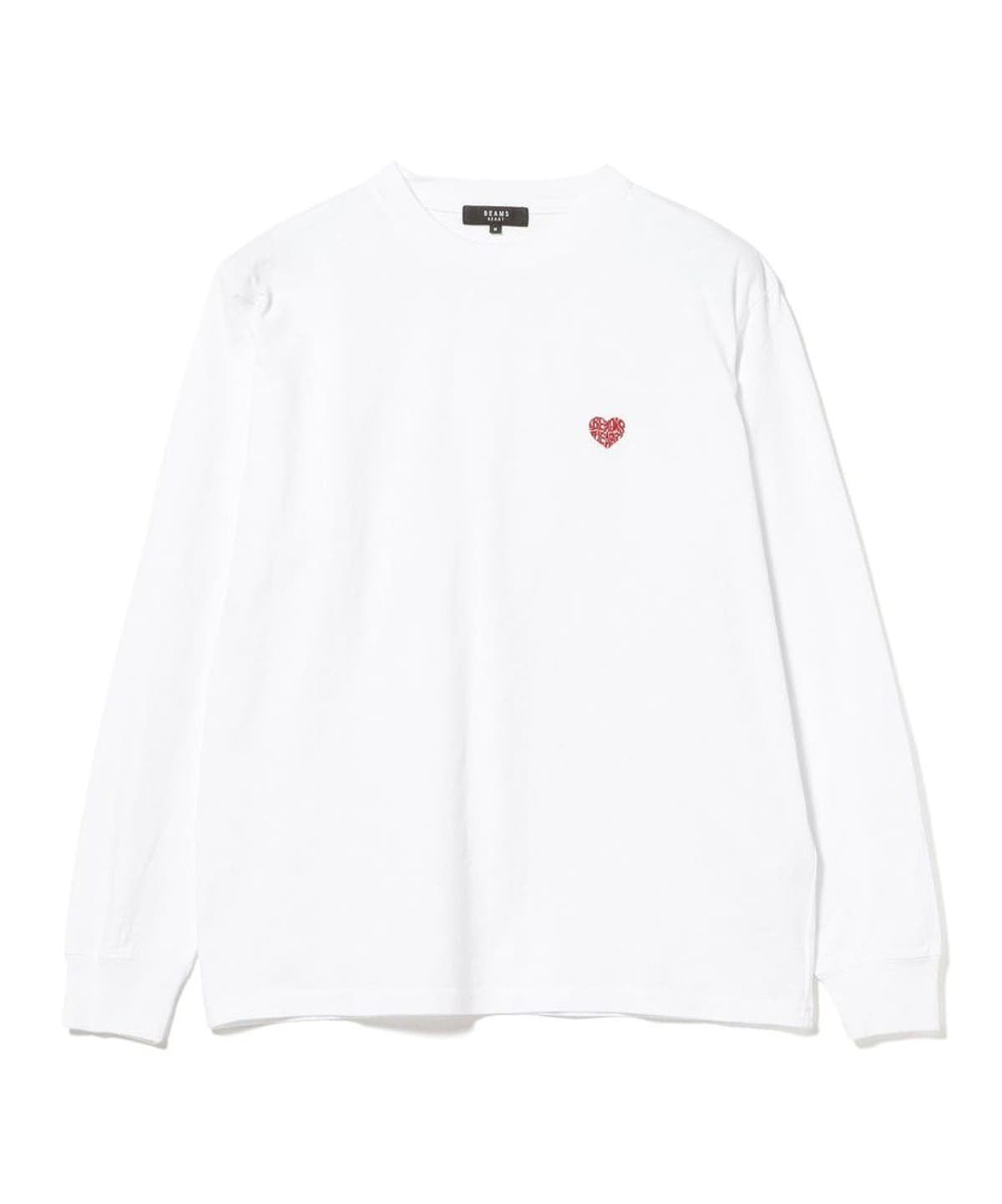 BEAMS HEART / 愛心刺繡長袖T恤