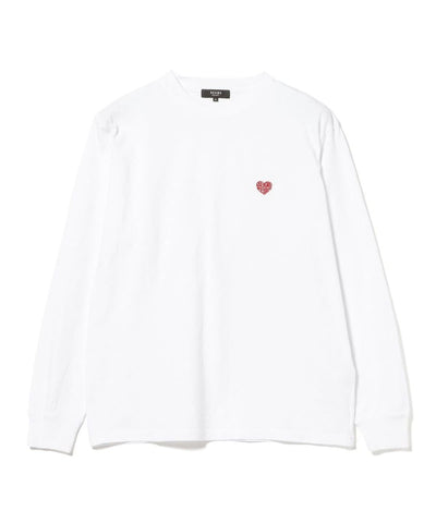 BEAMS HEART / 愛心刺繡長袖T恤