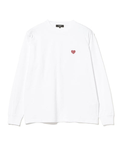BEAMS HEART / 愛心刺繡長袖T恤