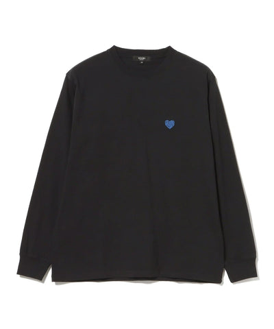 BEAMS HEART / 愛心刺繡長袖T恤