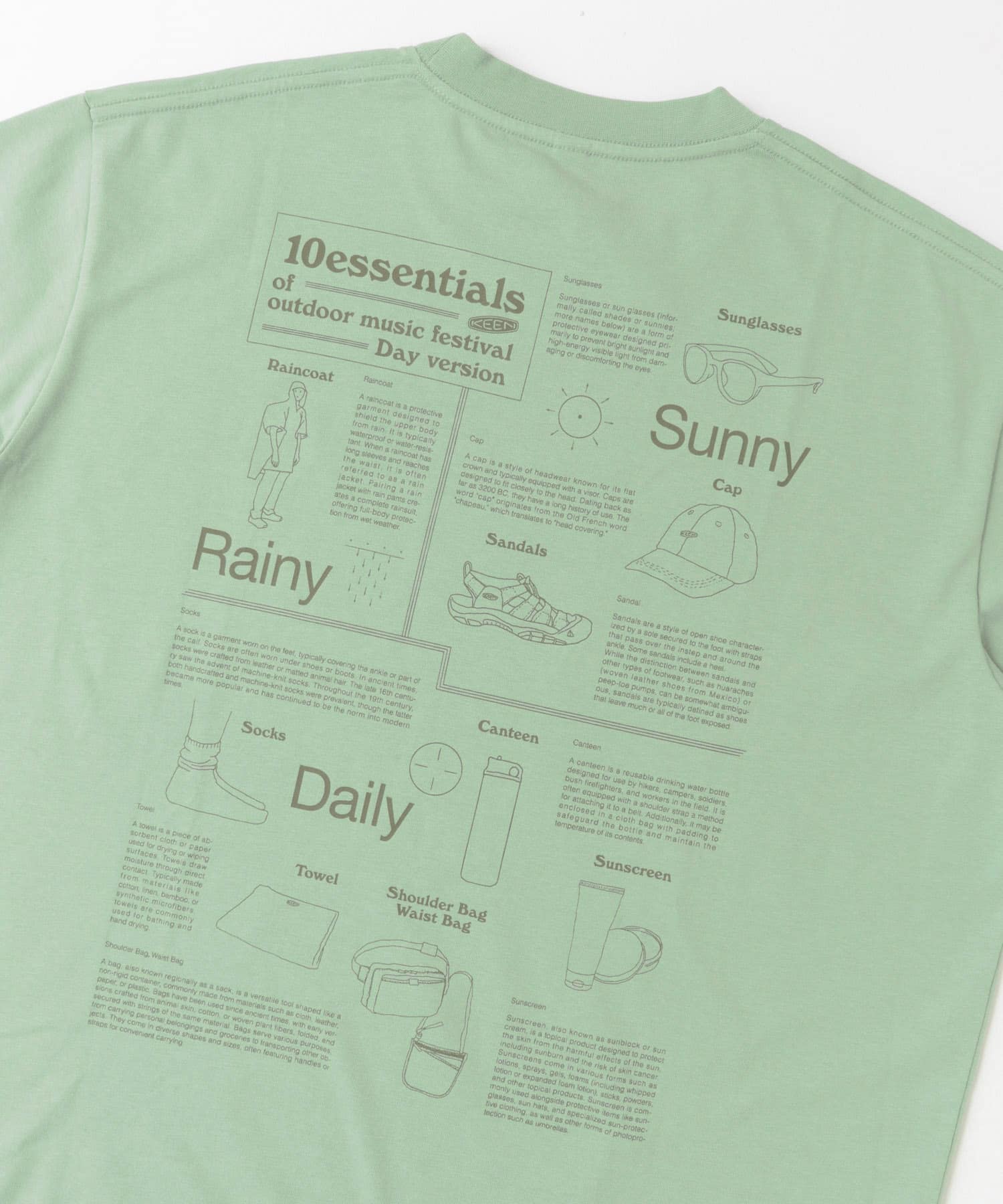 KEEN×DOORS　OC/RP10ESSENTIALS T-SHIRTS /  聯名圖像機能T恤