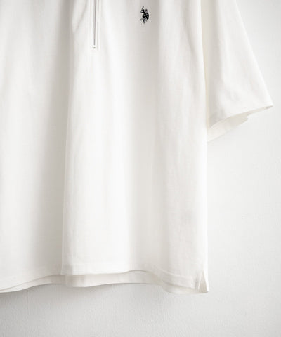 U.S. POLO ASSN. / 半拉鍊刺繡短袖 Polo 衫