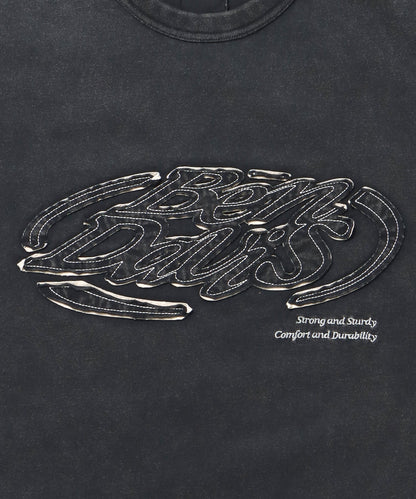 BEN DAVIS WHITE LABEL OVAL VNTG DRAW STRING TEE / 標誌 短袖T恤