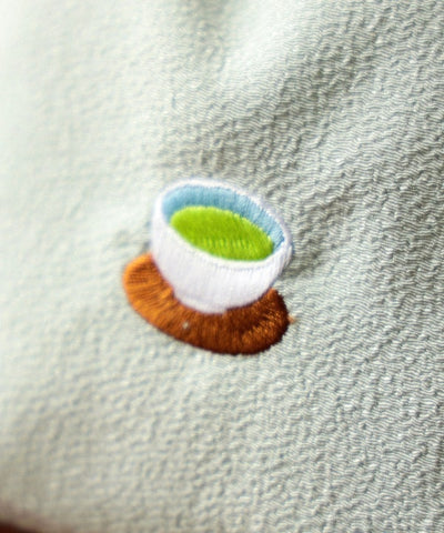 BEAMS JAPAN / 和菓子刺繡縮緬束口袋