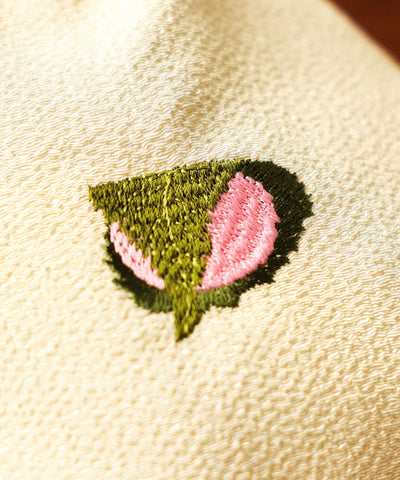 BEAMS JAPAN / 和菓子刺繡縮緬束口袋