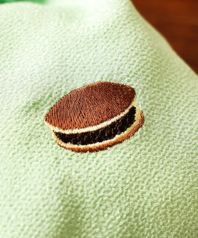 BEAMS JAPAN / 和菓子刺繡縮緬束口袋