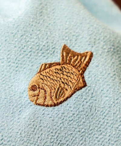 BEAMS JAPAN / 和菓子刺繡縮緬束口袋