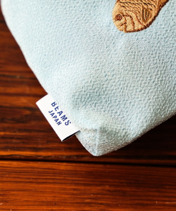 BEAMS JAPAN / 和菓子刺繡縮緬束口袋
