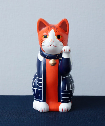 中外陶園 × BEAMS JAPAN／祭典招財貓擺飾 左手 5號