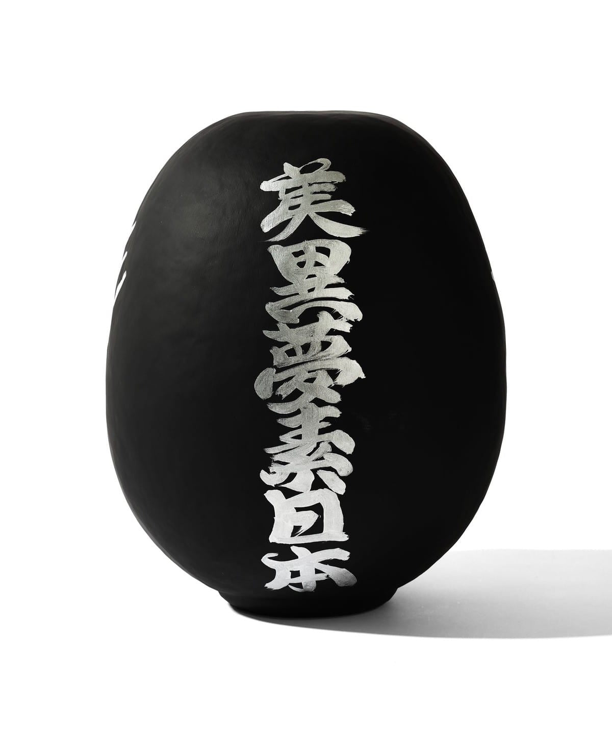 白河だるま總本舗 × BEAMS JAPAN / 墨黑鬍鬚文字達摩 35cm（日本聯名限定）