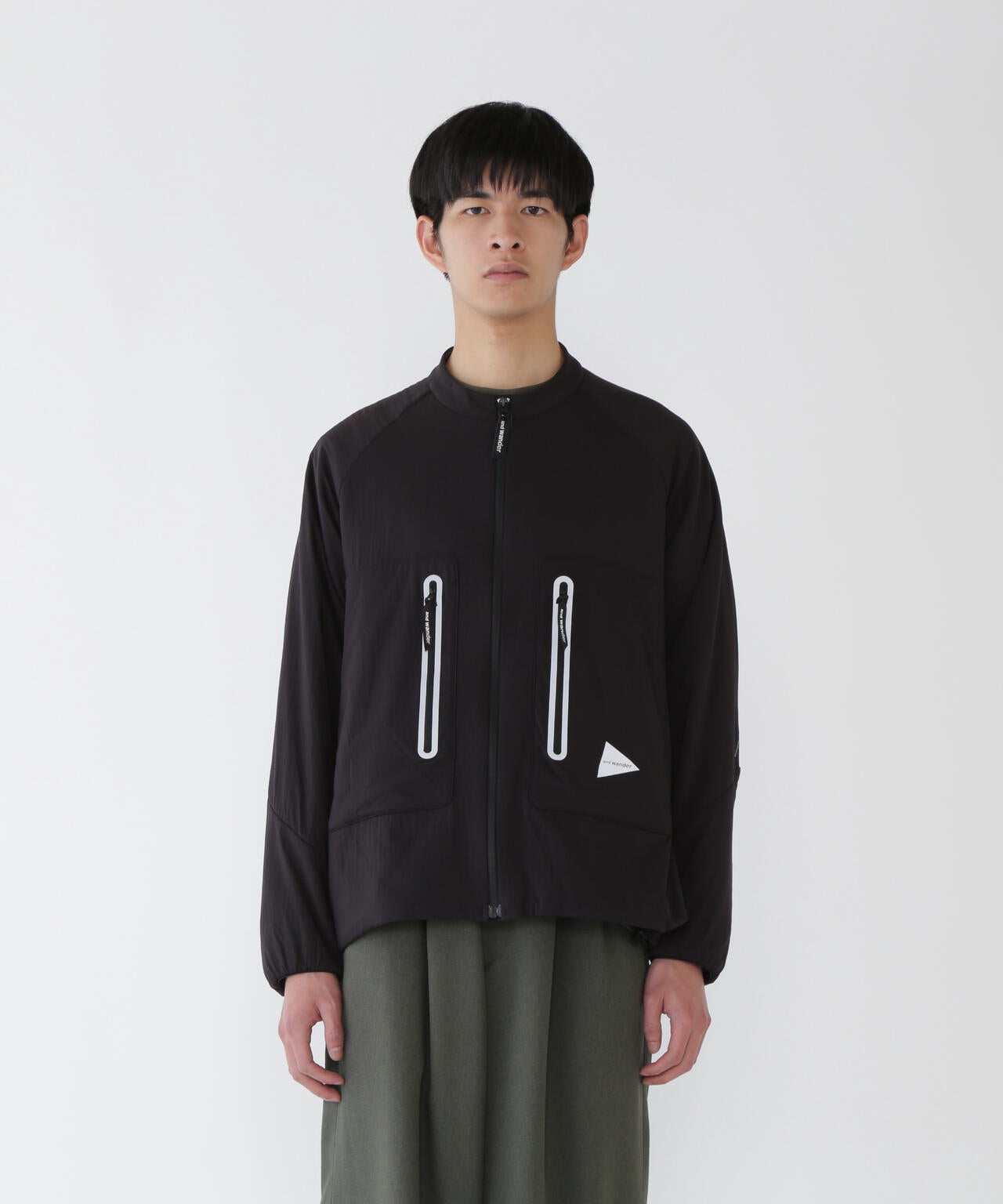 and wander alpha AIR collarless jacket / 無領輕量保溫外套