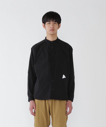 and wander fleece base band collar shirt / 輕量保暖立領襯衫