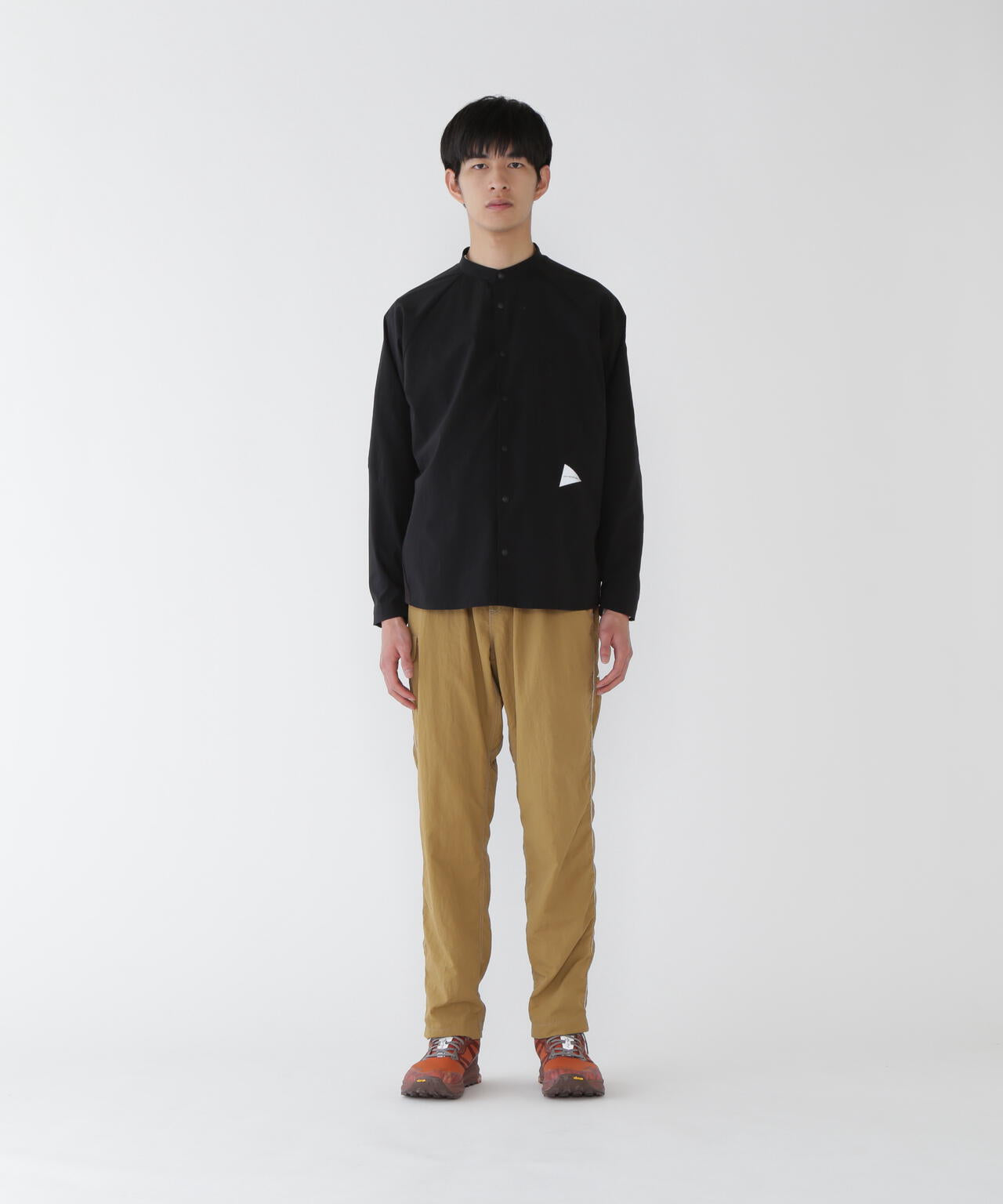 and wander fleece base band collar shirt / 輕量保暖立領襯衫