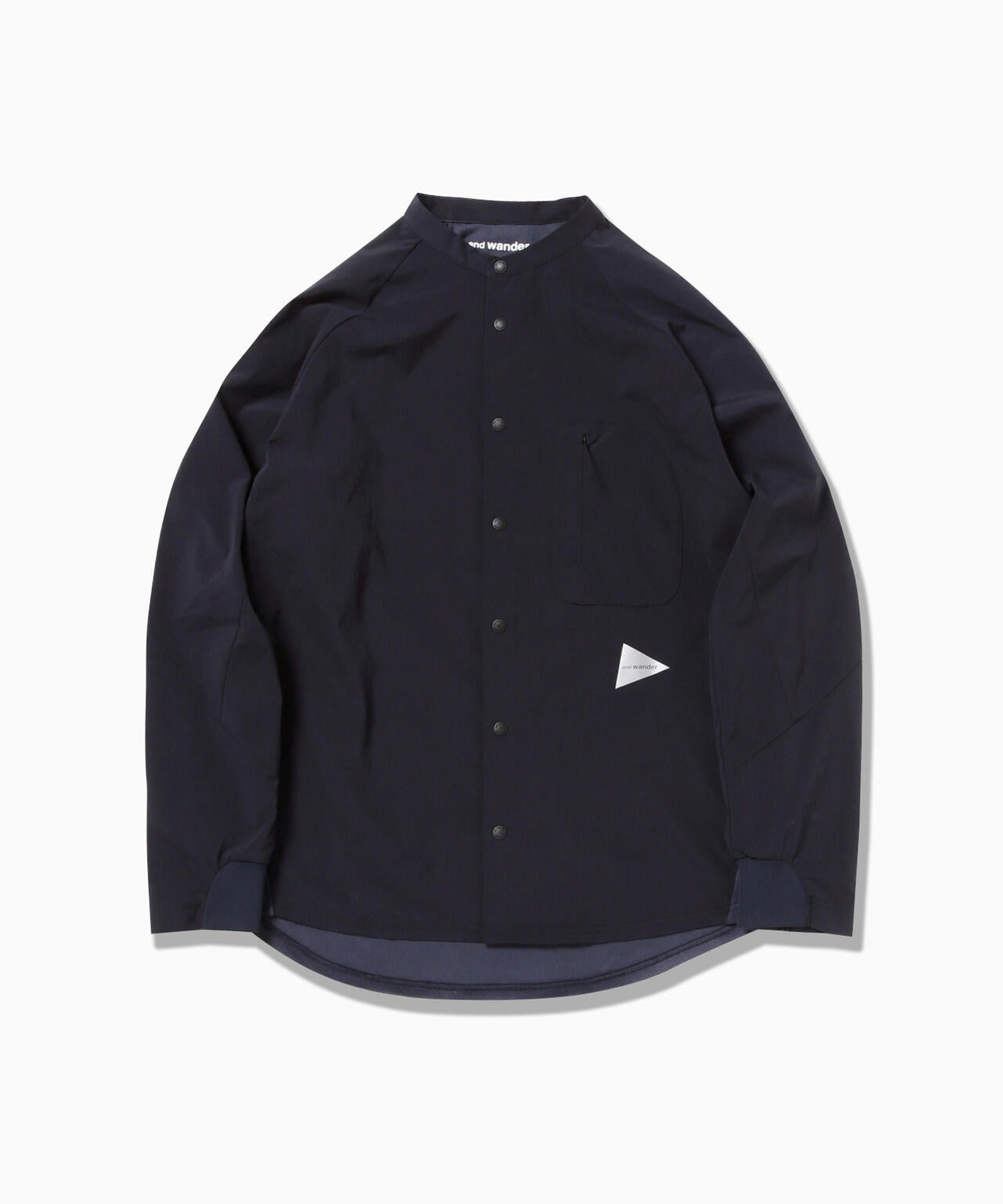 and wander fleece base band collar shirt / 輕量保暖立領襯衫
