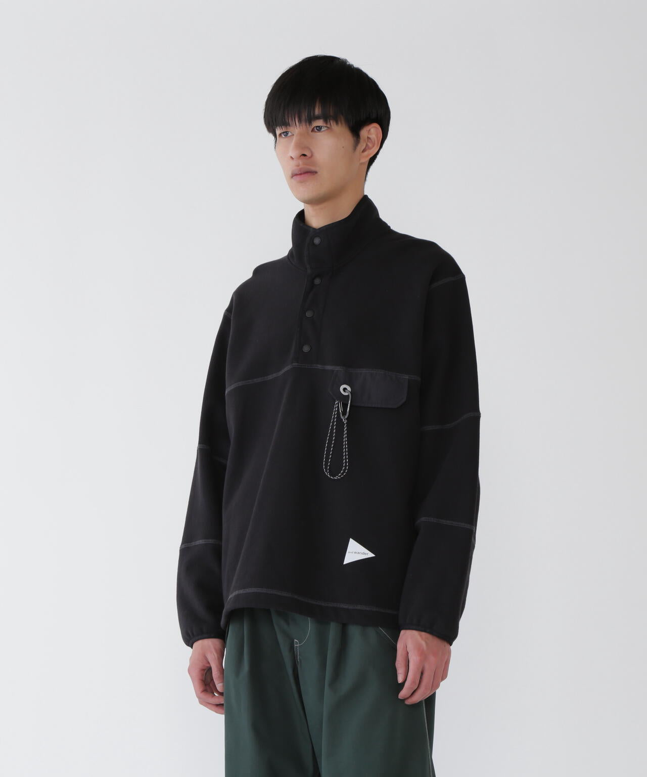 and wander sweat pullover / 重磅棉質半開襟衫