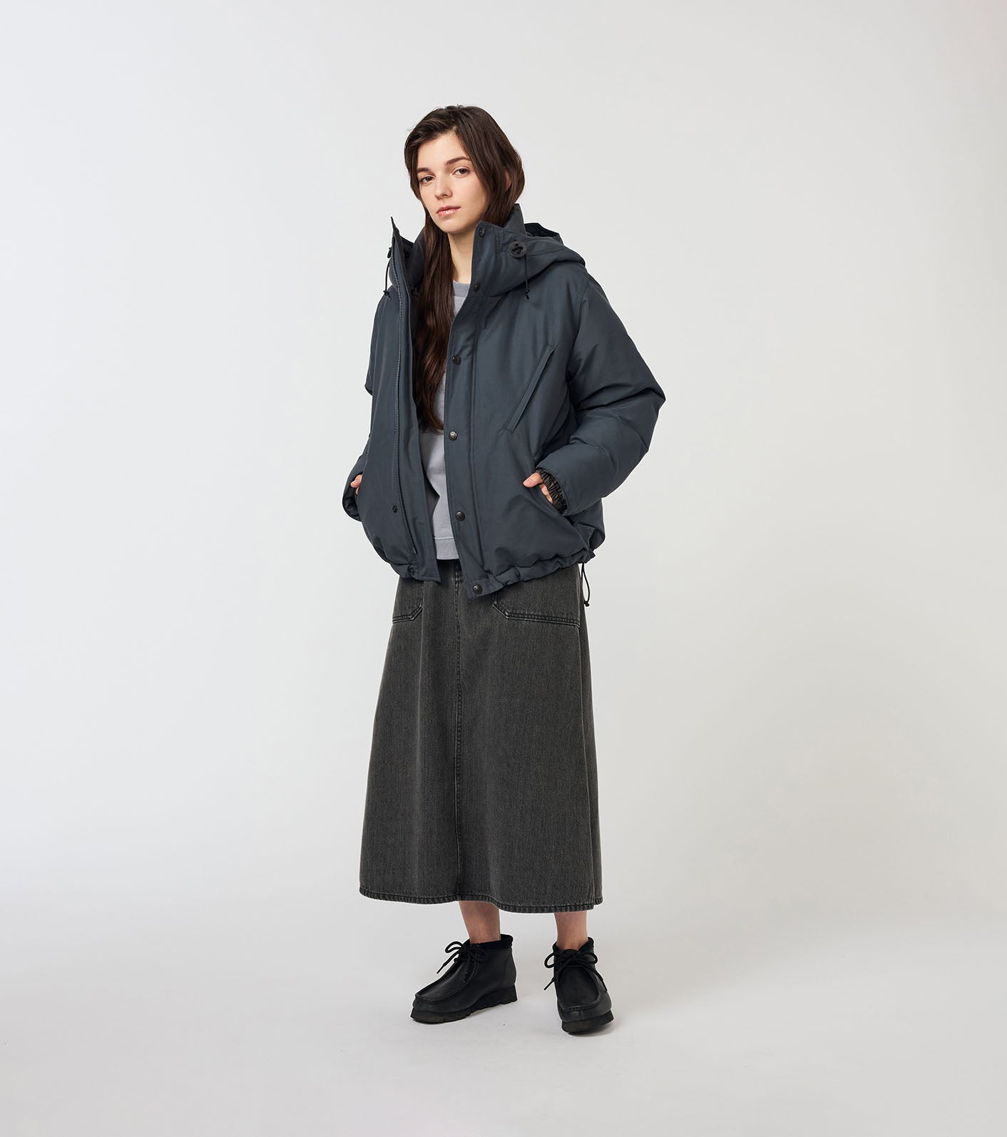 THE NORTH FACE Purple Label Double Peak Short Down Parka / 短版立體結構 羽絨連帽外套