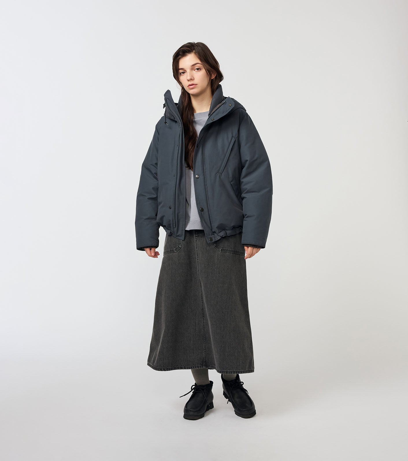 THE NORTH FACE Purple Label Double Peak Short Down Parka / 短版立體結構 羽絨連帽外套