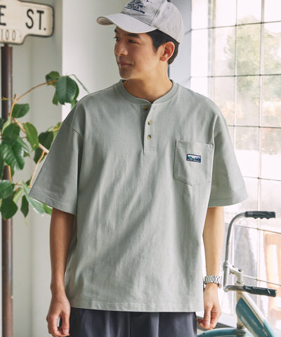 THE CRAFT CREW PRODUCTS / 抗菌防臭 重磅棉質 亨利領 短袖T恤