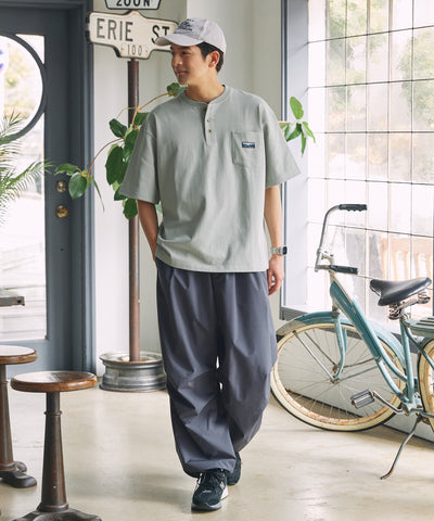 THE CRAFT CREW PRODUCTS / 抗菌防臭 重磅棉質 亨利領 短袖T恤