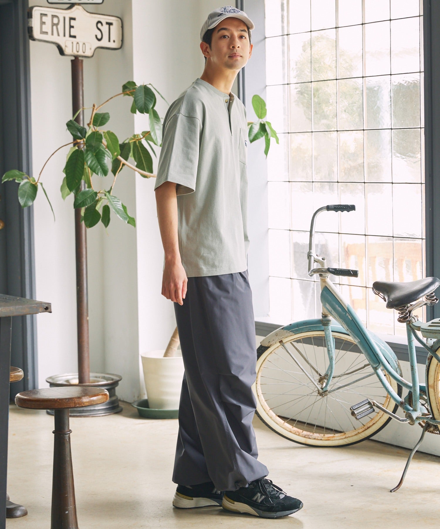 THE CRAFT CREW PRODUCTS / 抗菌防臭 重磅棉質 亨利領 短袖T恤