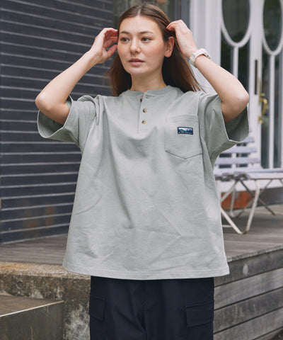 THE CRAFT CREW PRODUCTS / 抗菌防臭 重磅棉質 亨利領 短袖T恤
