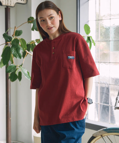 THE CRAFT CREW PRODUCTS / 抗菌防臭 重磅棉質 亨利領 短袖T恤