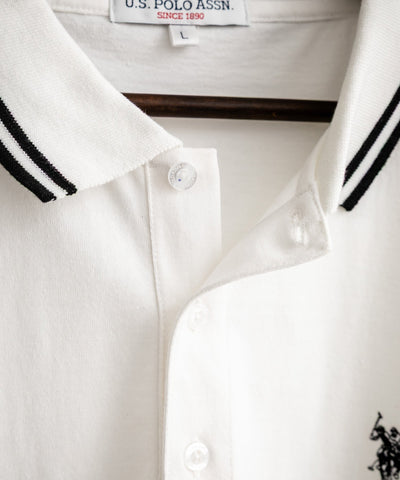 U.S. POLO ASSN. / 刺繡標誌天竺短袖Polo衫