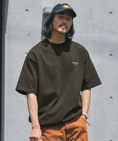 THE CRAFT CREW PRODUCTS / 抽繩設計 條紋短袖T恤