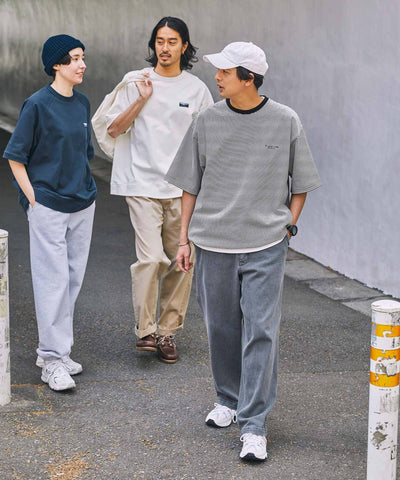 THE CRAFT CREW PRODUCTS / 抽繩設計 條紋短袖T恤