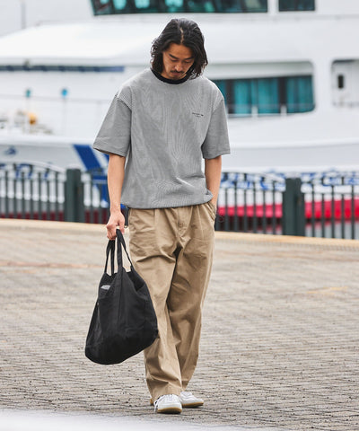 THE CRAFT CREW PRODUCTS / 抽繩設計 條紋短袖T恤