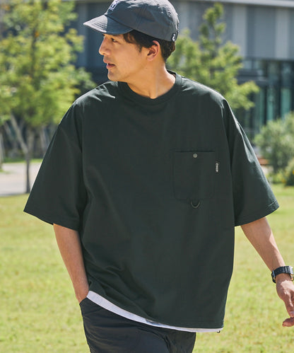 THE CRAFT CREW PRODUCTS TECH FABRIC / 涼感速乾 抽繩下擺 口袋短袖T恤
