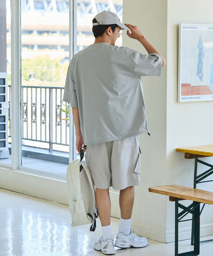 THE CRAFT CREW PRODUCTS TECH FABRIC / 涼感速乾 抽繩下擺 口袋短袖T恤