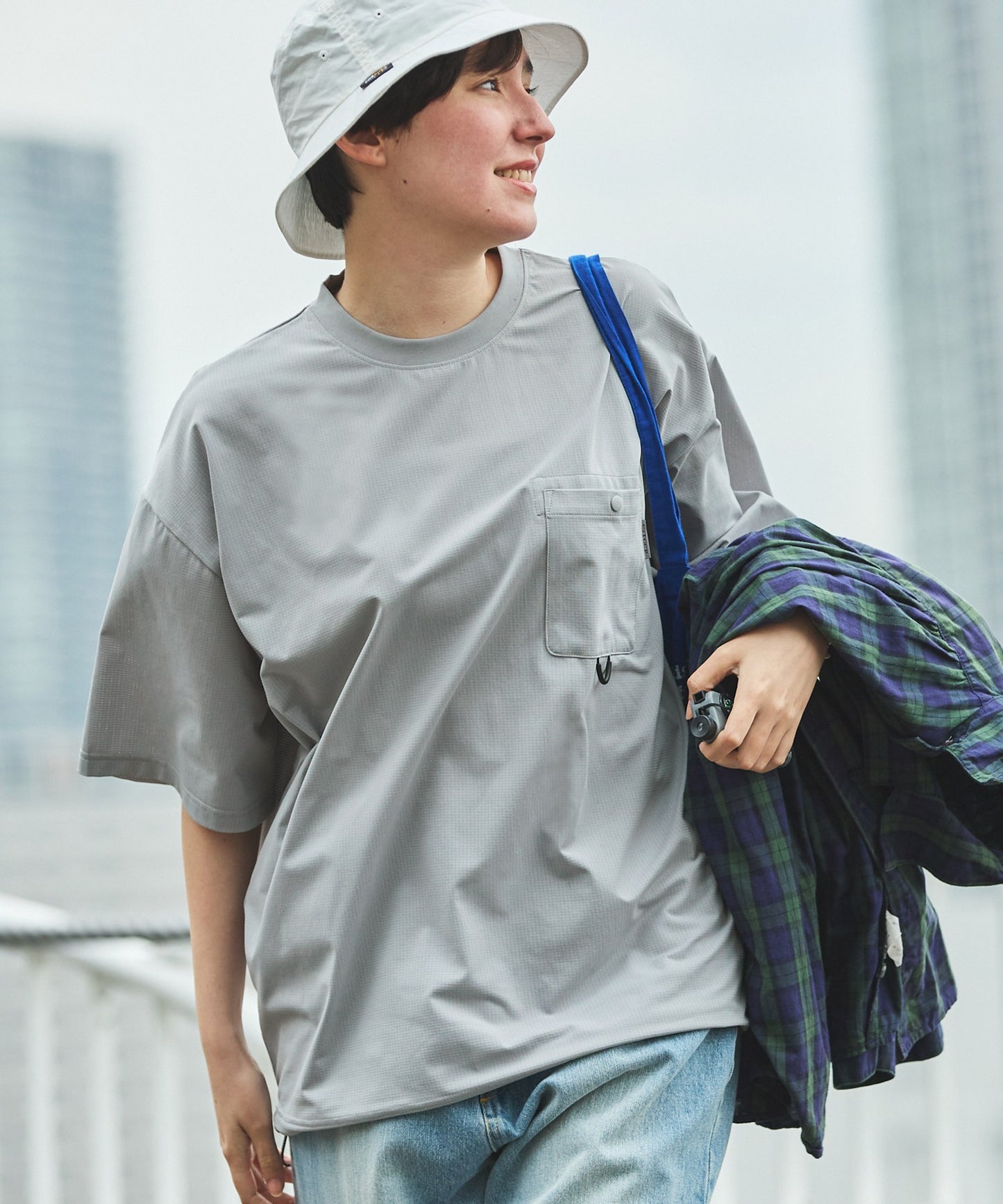 THE CRAFT CREW PRODUCTS TECH FABRIC / 涼感速乾 抽繩下擺 口袋短袖T恤