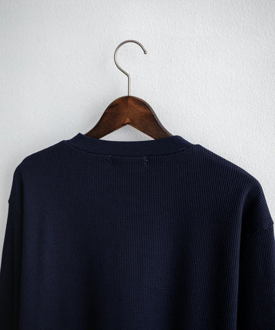 U.S. POLO ASSN. / 刺繡格紋 亨利領長袖T恤（日本聯名限定）