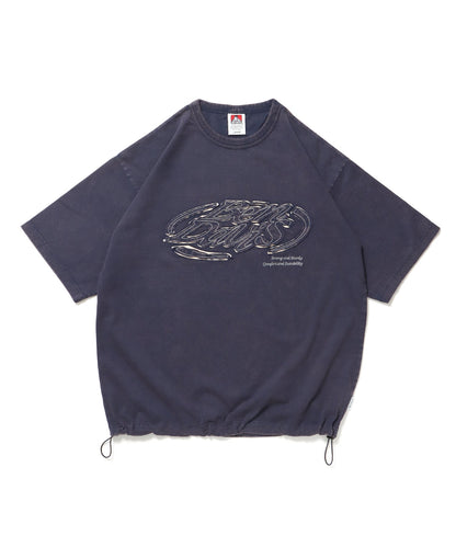 BEN DAVIS WHITE LABEL OVAL VNTG DRAW STRING TEE / 標誌 短袖T恤