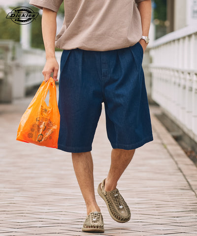 DICKIES / 別注 TC 斜紋雙摺寬版短褲
