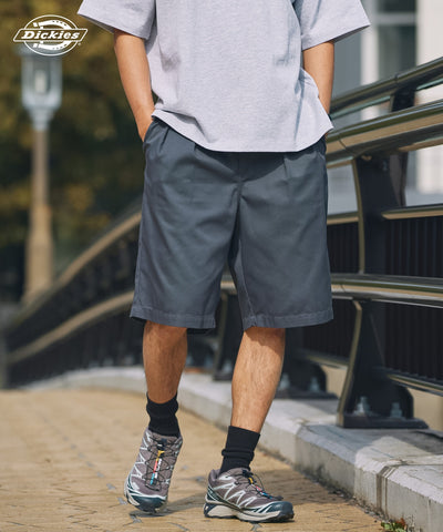 DICKIES / 別注 TC 斜紋雙摺寬版短褲