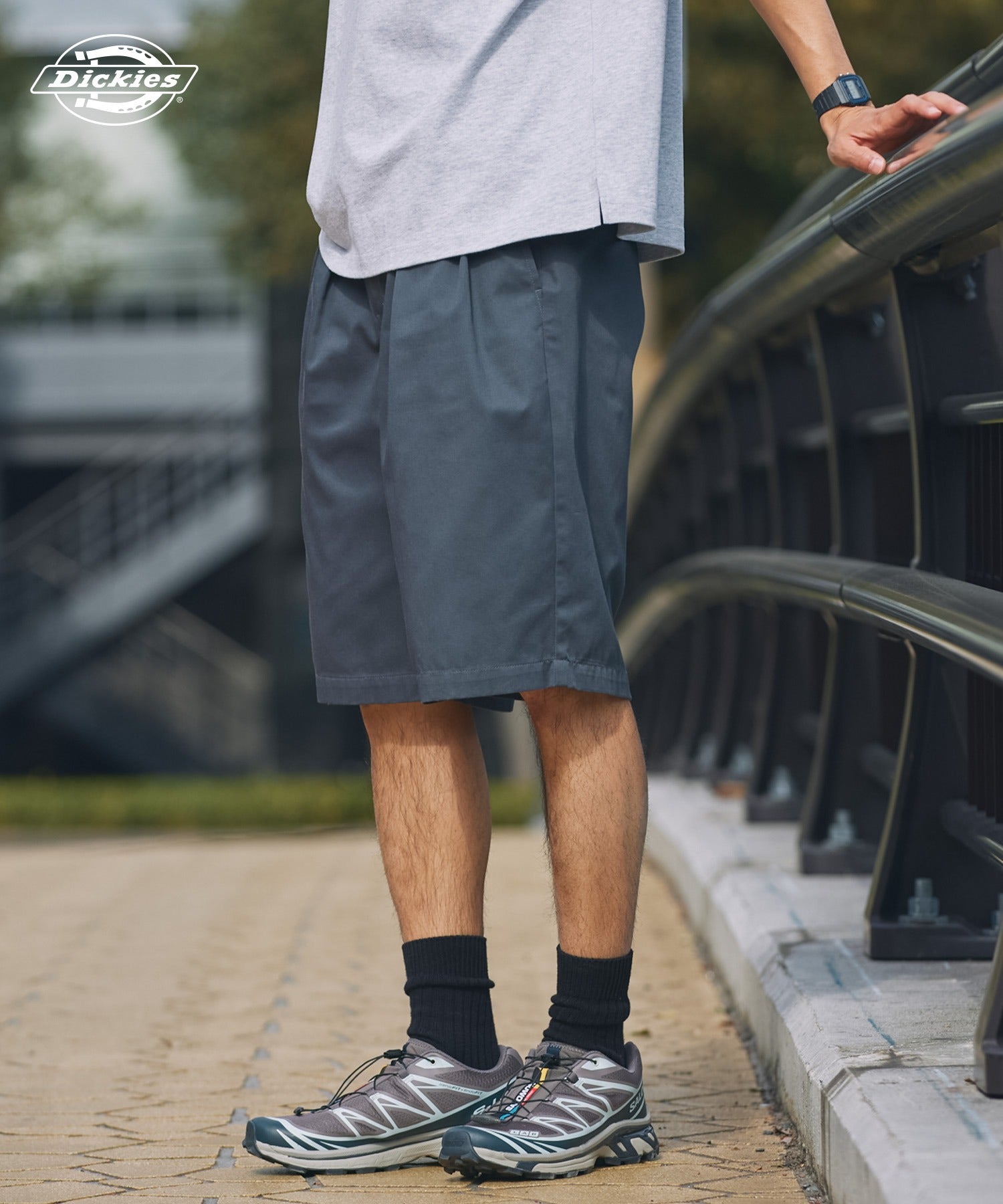 DICKIES / 別注 TC 斜紋雙摺寬版短褲