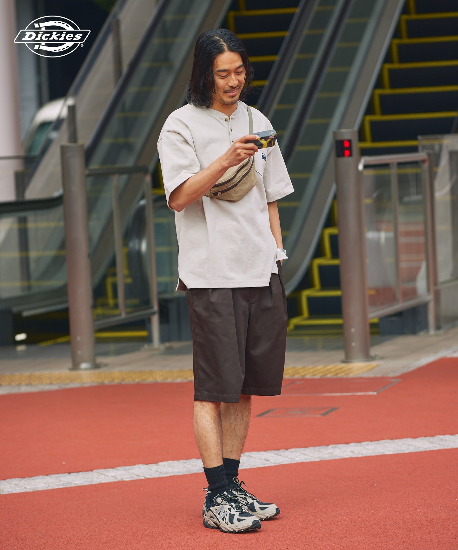 DICKIES / 別注 TC 斜紋雙摺寬版短褲