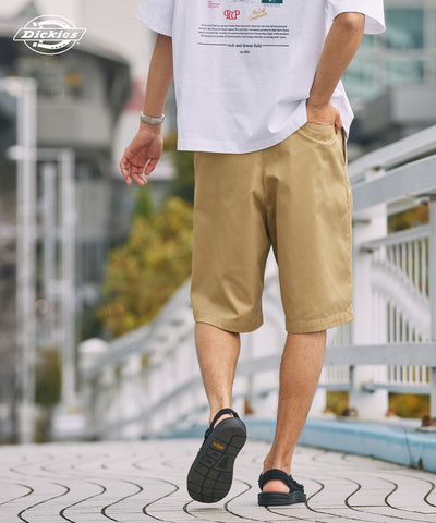 DICKIES / 別注 TC 斜紋雙摺寬版短褲
